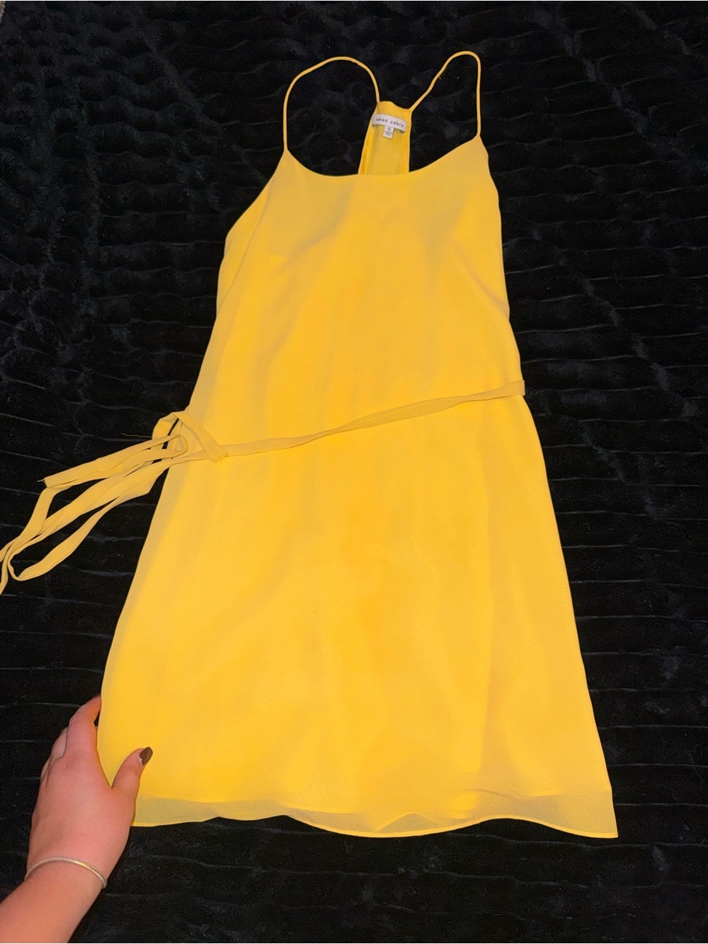 Bright Yellow Spaghetti Strap Slip Dress
